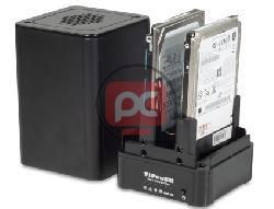 Caja Externa VIPower SATA-HDD a eSATA+USB2 (2xHDD 2.5 RAID)