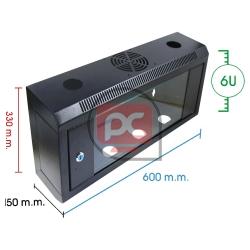 Armario rack de 19 RackMatic SOHORack mini de 6U y fondo 150