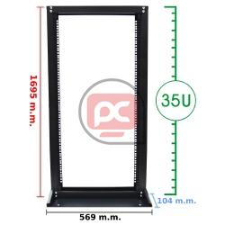 Armario rack de 19 abierto RackMatic Low Cost de 35U | Armario rack y accesorios rack