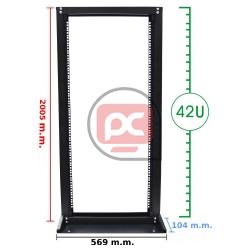Armario rack de 19 abierto RackMatic Low Cost de 42U