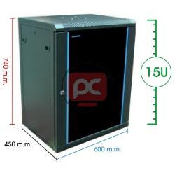 Armario rack de 19 RackMatic SOHORack de 15U y fondo 450