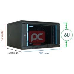 Armario rack de 19 RackMatic SOHORack PRO de 6U y fondo 550