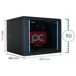 Armario rack de 19 RackMatic SOHORack PRO de 9U y fondo 550