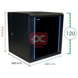 Armario rack de 19 RackMatic SOHORack PRO de 12U y fondo 550