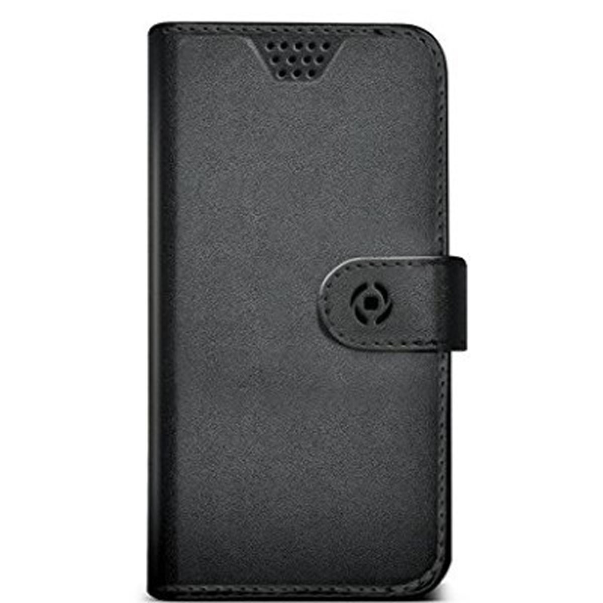 FUNDA CELLY UNIVERSAL L TIPO LIBRO NEGRA Y MARRON |