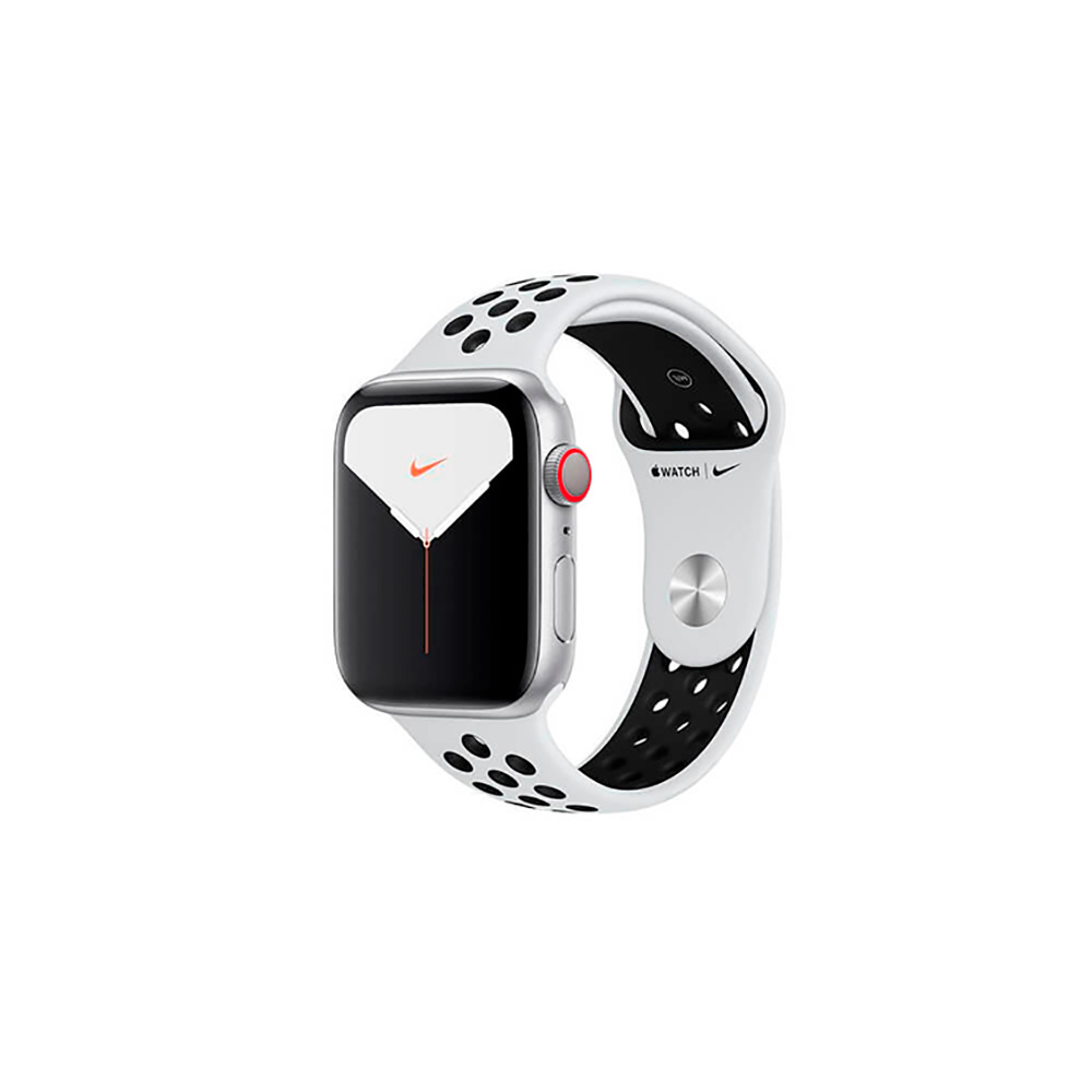 APPLE WATCH SERIES 5 NIKE GPS + CELLULAR, CAJA 40MM ALUMINIO PLATA Y CORREA DEPORTIVA PLATINO PURO/NEGRO MX3C2TY/A