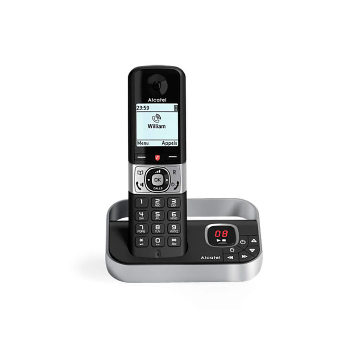 TELEFONO INALAMBRICO DECT ALCATEL F890 VOICE NEGRO/PLATA