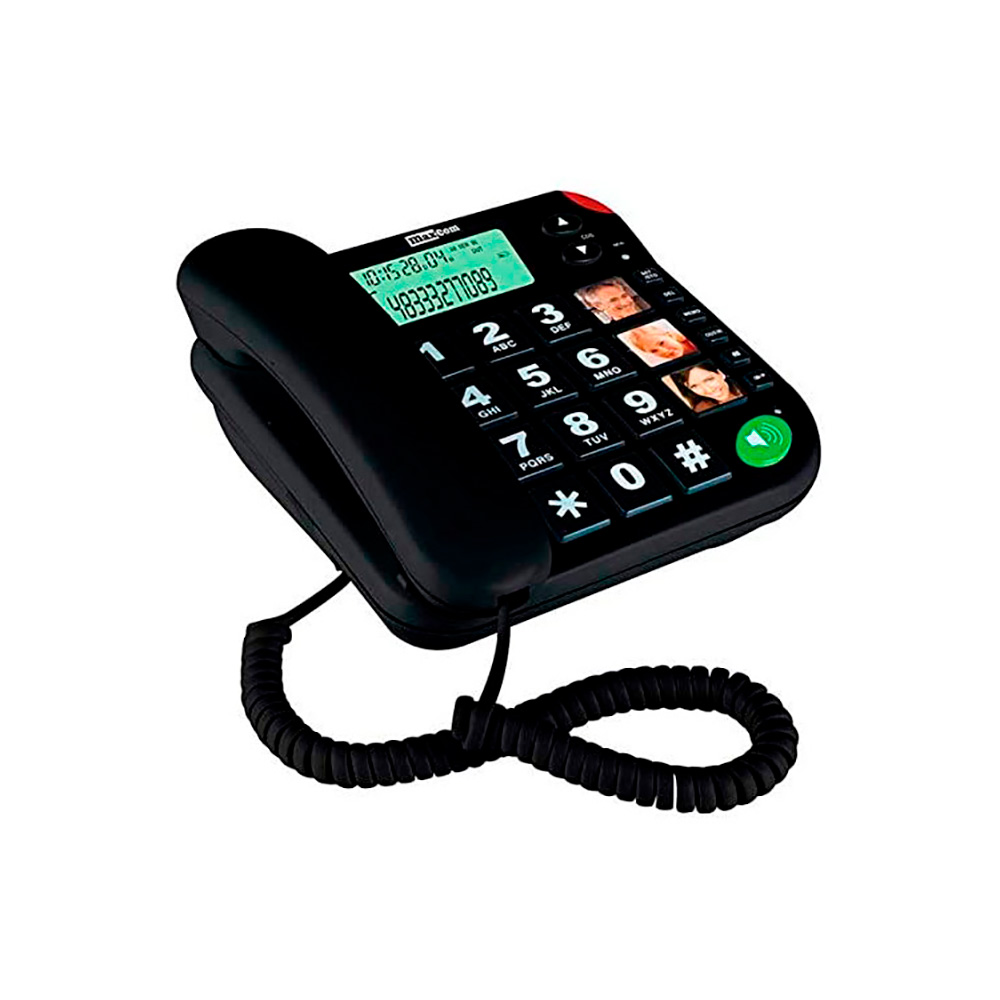 MAXCOM KXT480 TELEFONO FIJO NEGRO (BLACK)