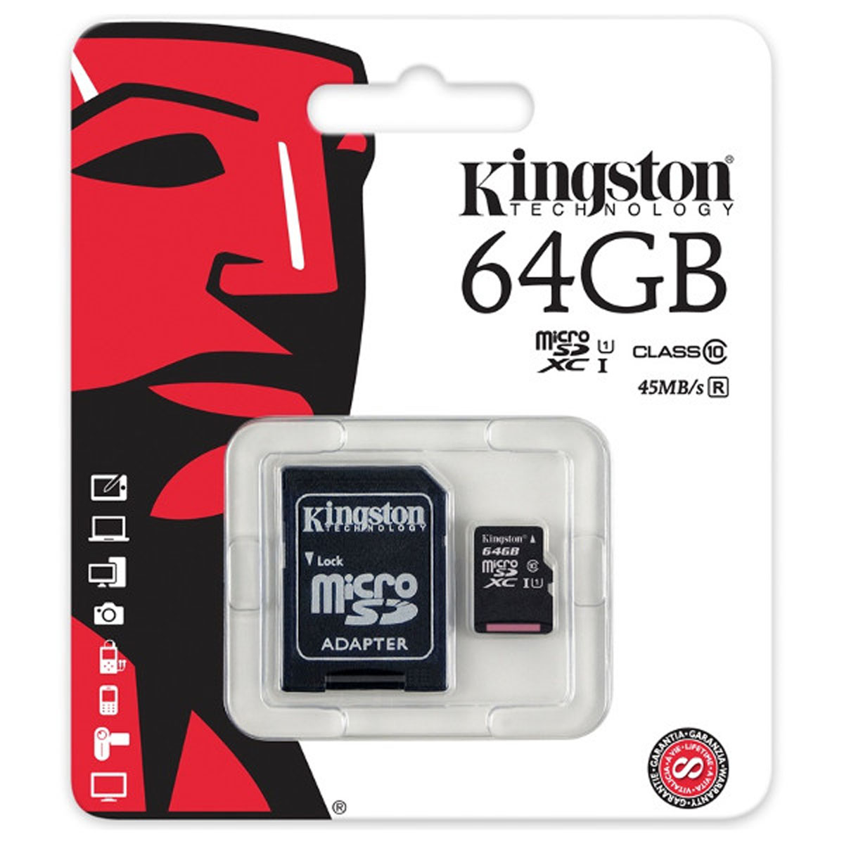 KINGSTON TARJETA DE MEMORIA MICROSD 64GB NEGRA | Accesorios