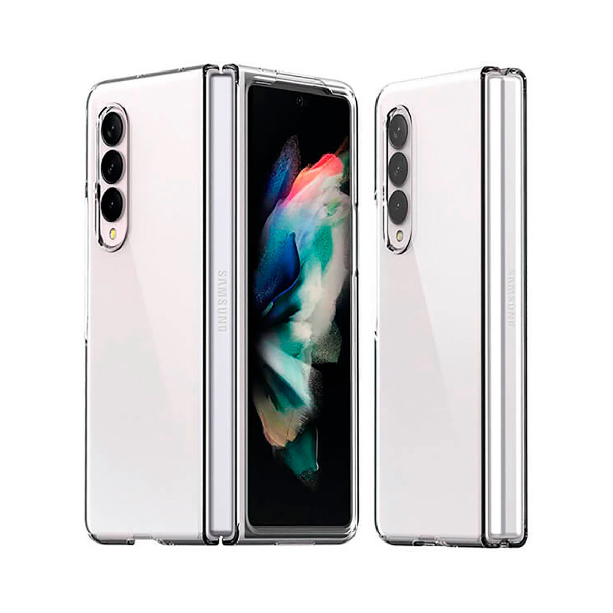 FUNDA DE SILICONA RIGIDA TRANSPARENTE PARA SAMSUNG Z FOLD3 5G | Accesorios