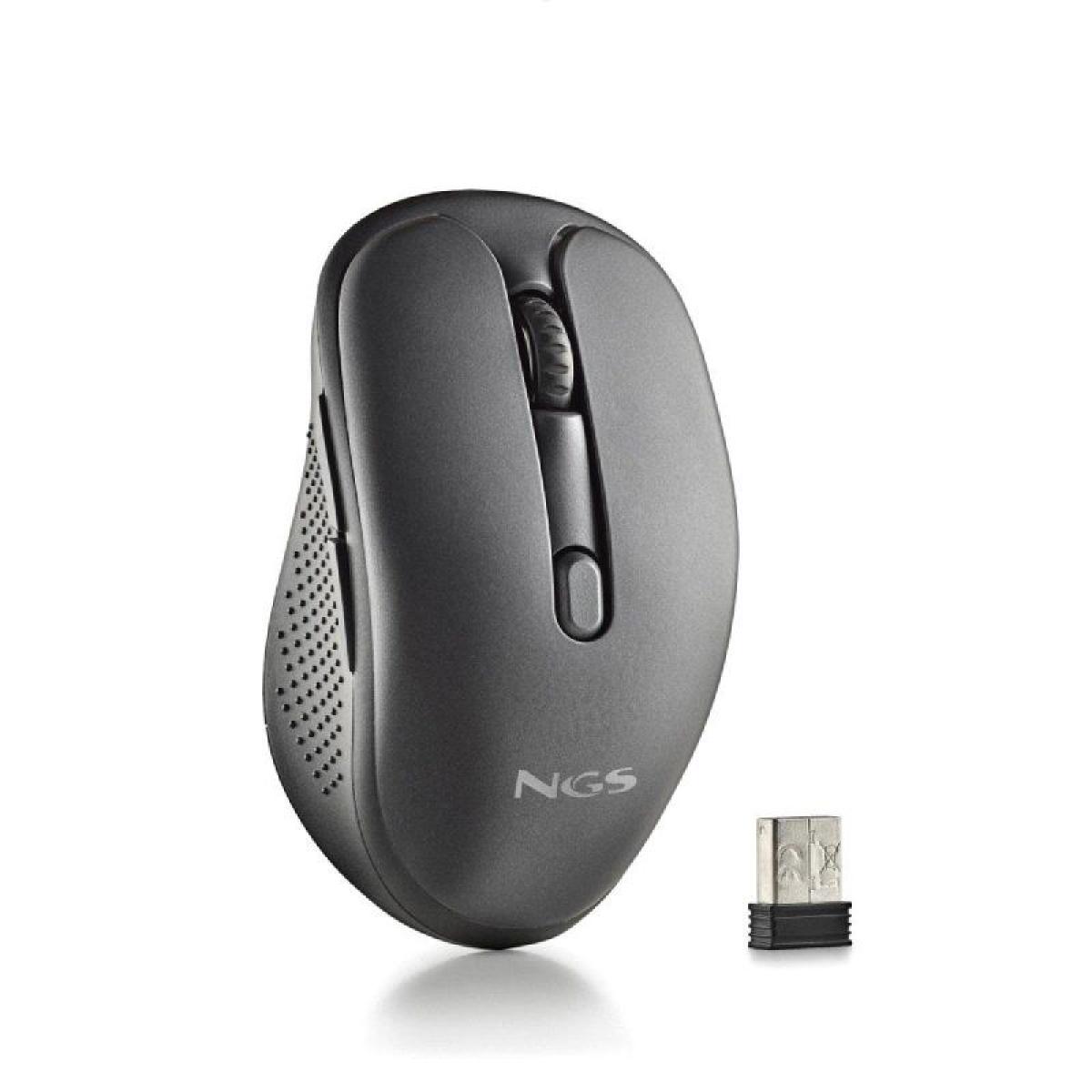 RATON INALAMBRICO NGS EVO RUST/ BATERIA RECARGABLE/ HASTA 1600 DPI/ NEGRO | Inform�tica