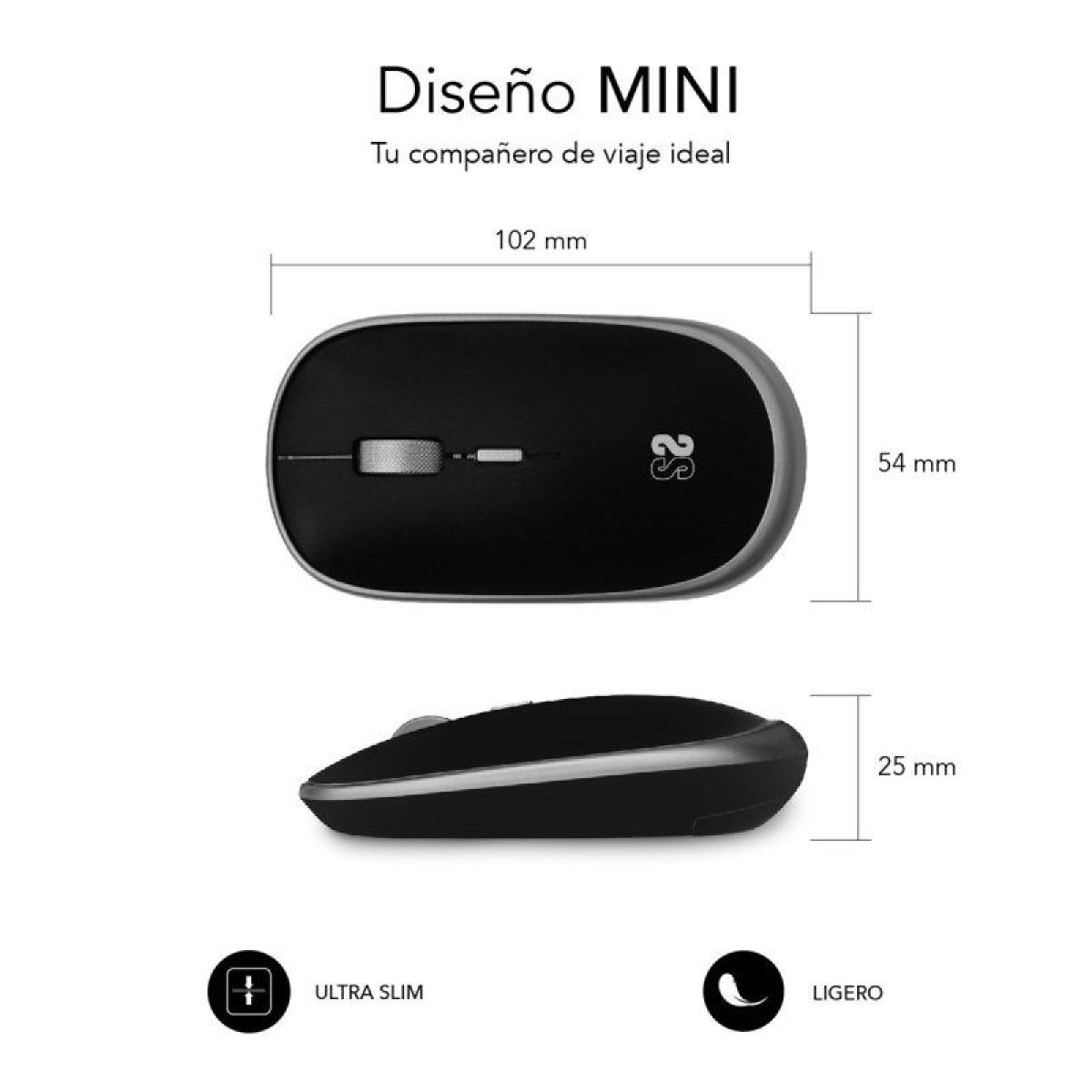 RATON INALAMBRICO SUBBLIM WIRELESS MINI/ HASTA 1600 DPI/ GRIS ESPACIAL