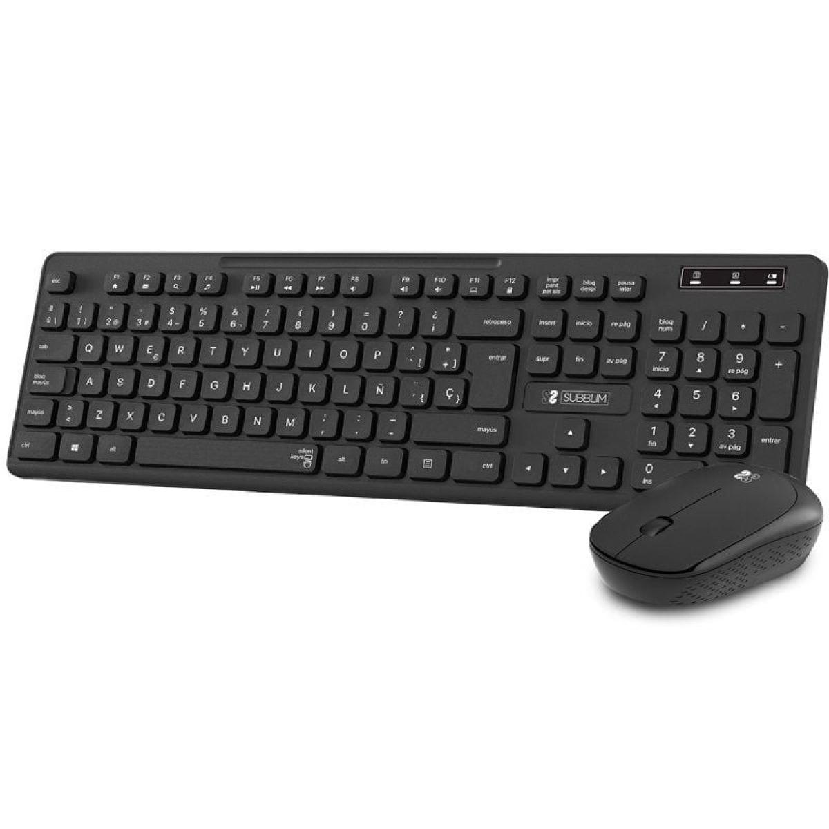 TECLADO Y RATON INALAMBRICO SUBBLIM COMBO BUSINESS SLIM CSSW10/ NEGRO | Inform�tica