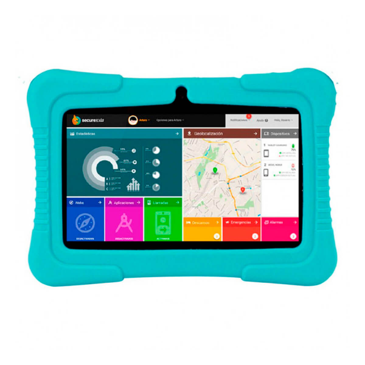 TABLET INFANTIL SAVEFAMILY KIDS 7" 1GB/16GB AZUL (BLUE) SF-TKA7