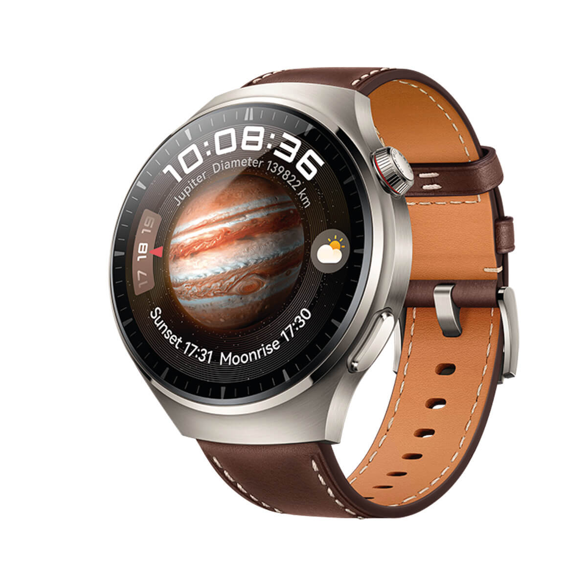 HUAWEI WATCH 4 PRO CLASSIC TITANIO Y CORREA DE CUERO MARRON (DARK BROWN) MEDES-L19L | Wearables