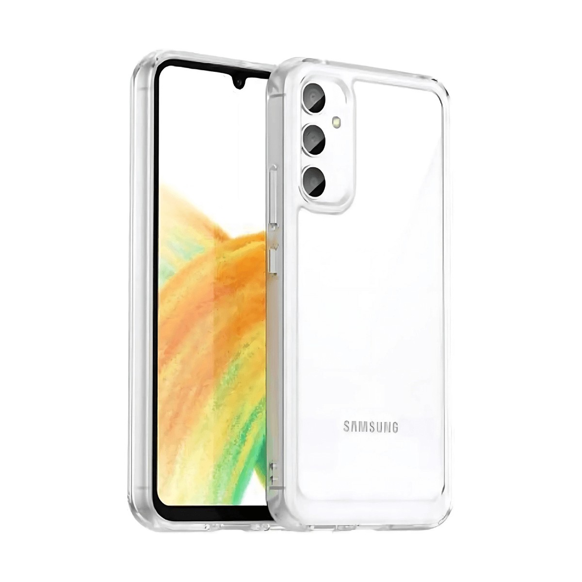 PROTECTOR CRISTAL TEMPLADO + CARCASA HIBRIDA SAMSUNG GALAXY A34 5G TRANSPARENTE |