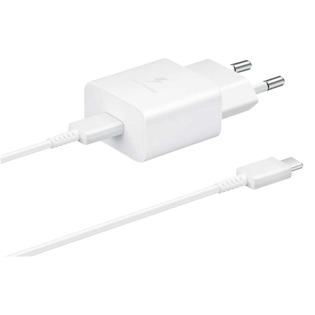 CARGADOR DE RED SAMSUNG EP-T1510XWEGEU USB-C 15W + CABLE USB-C BLANCO | Accesorios