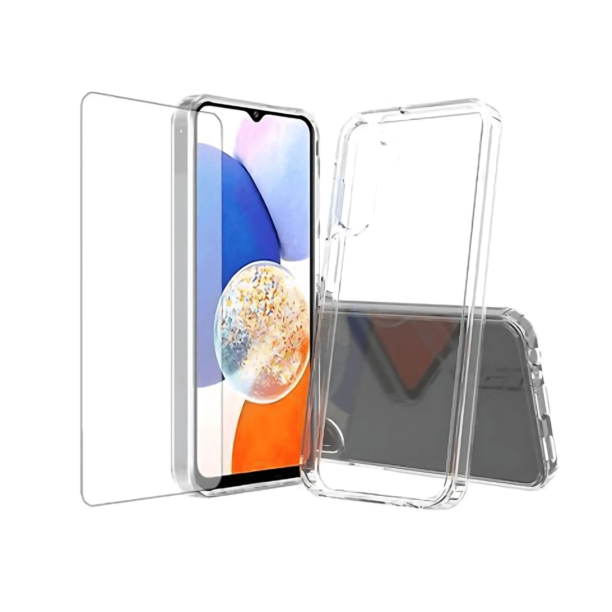 PROTECTOR CRISTAL TEMPLADO + CARCASA HIBRIDA SAMSUNG GALAXY A15 4G / A15 5G TRANSPARENTE |