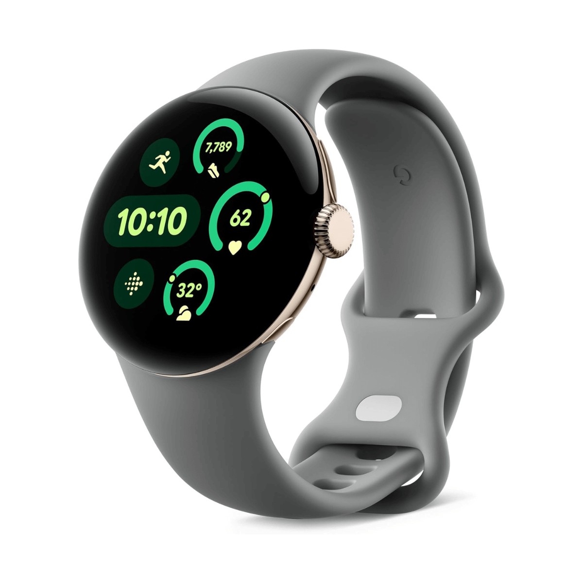 GOOGLE PIXEL WATCH 3 41MM LTE ORO (CHAMPAGNE) Y CORREA DEPORTIVA VERDE LIQUEN (HAZEL) | Wearables