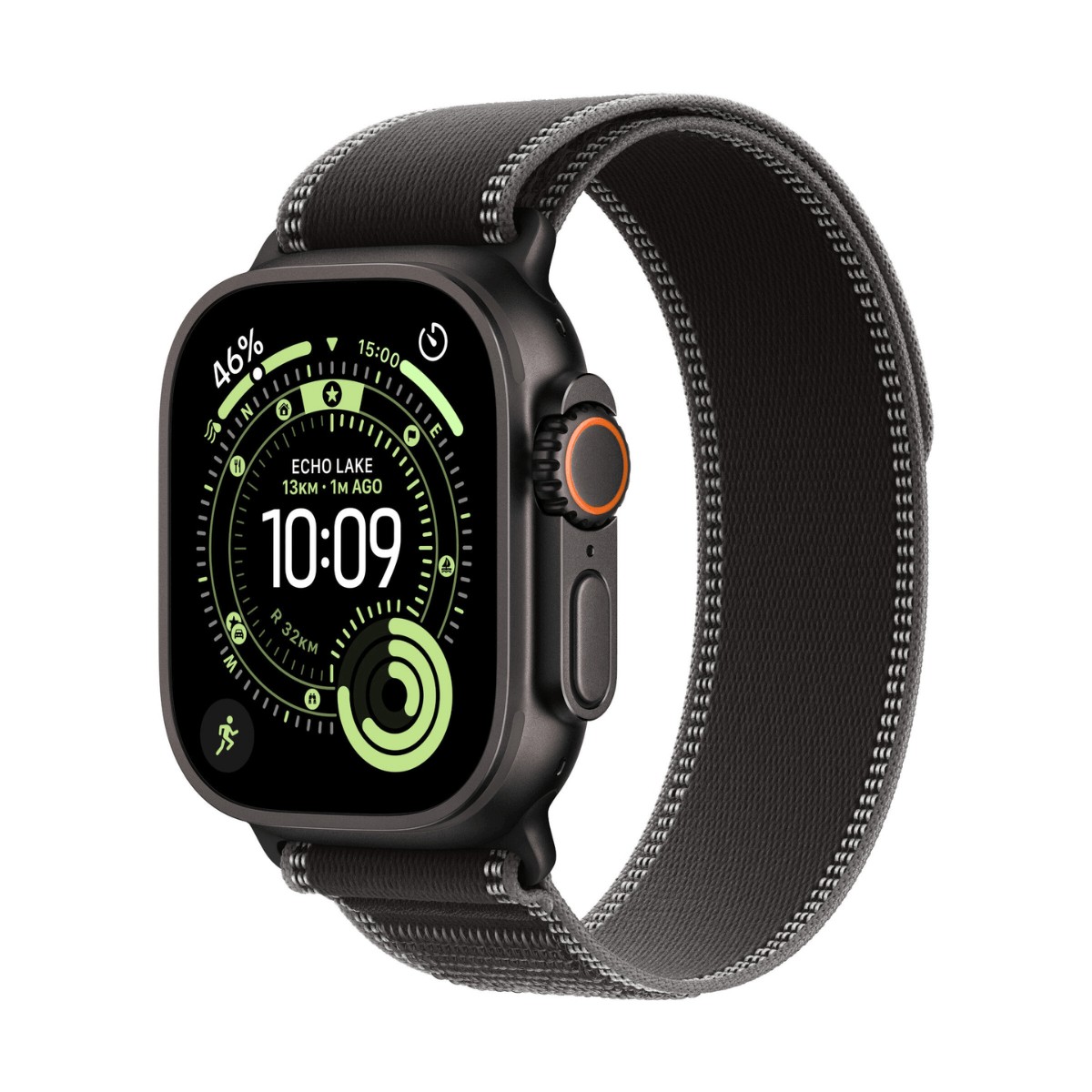 APPLE WATCH ULTRA 3 GPS + CELLULAR 49MM TITANIO NEGRO CON CORREA TRAIL LOOP NEGRA (CHARCOAL) - TALLA S/M