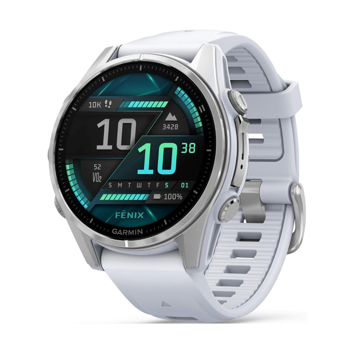 GARMIN FENIX 8 AMOLED 43MM GPS PLATEADO CON CORREA DE SILICONA BLANCA (WHITE) |