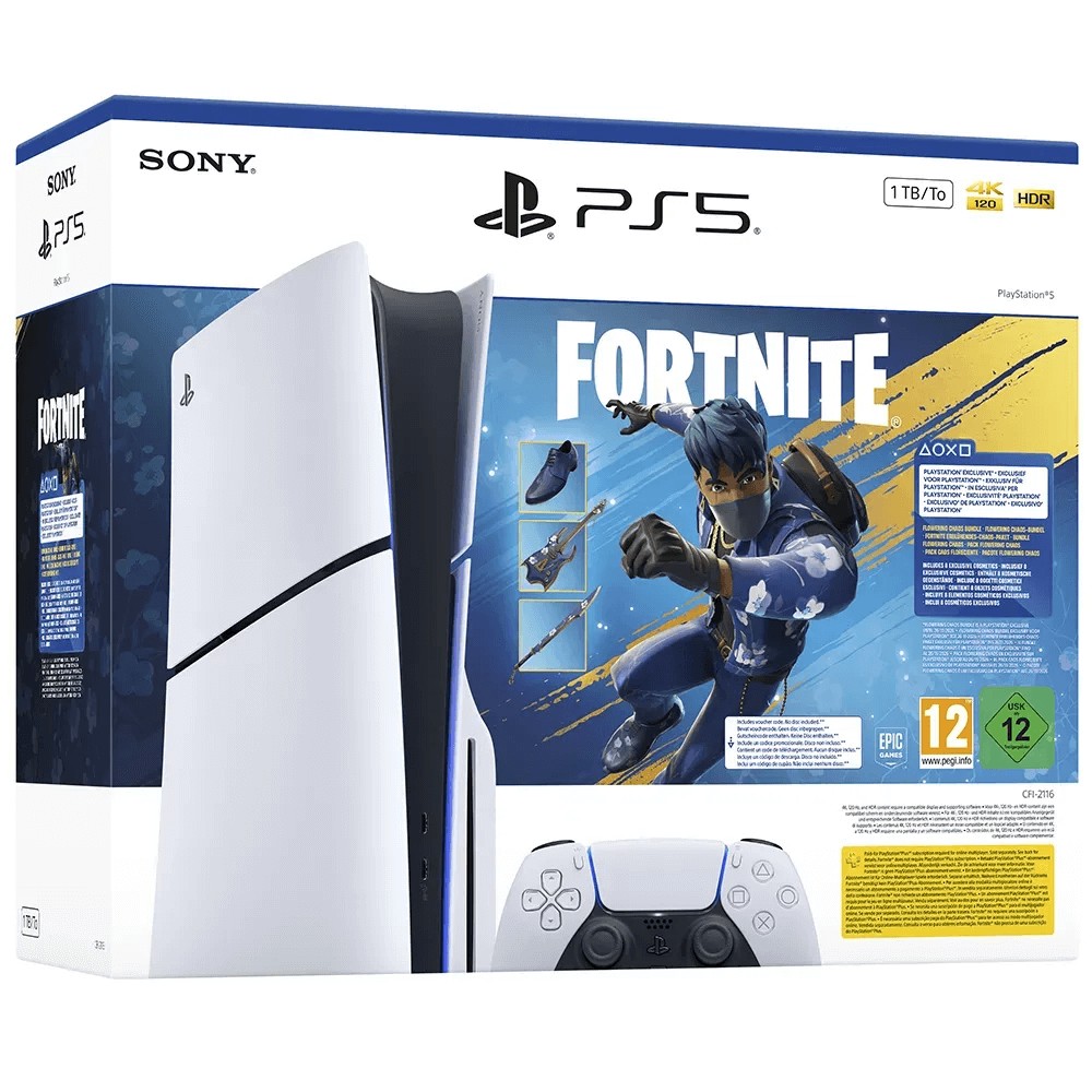 CONSOLA SONY PLAYSTATION 5 SLIM 1TB EDICION DISCO - FORTNITE FLOWERING CHAOS