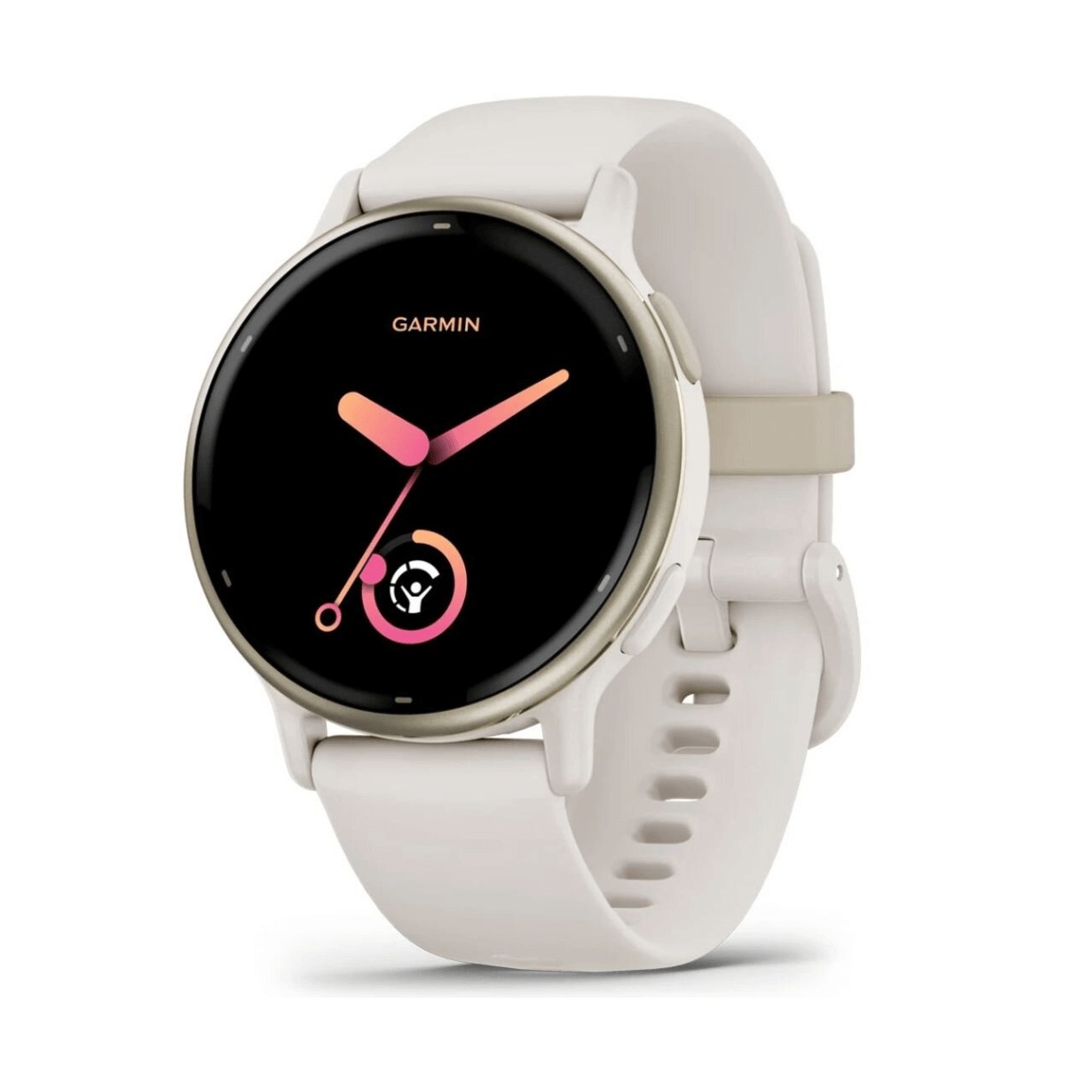 GARMIN VIVOACTIVE 5 GPS 42MM BISEL DE ALUMINIO BLANCO (CREAM GOLD) CON CORREA DE SILICONA BLANCO (IVORY)