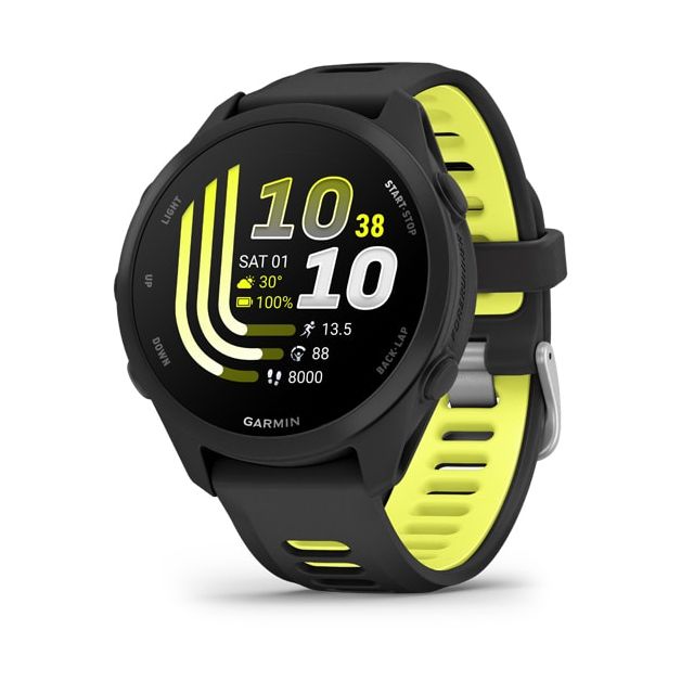 GARMIN FORERUNNER 170 43MM SMARTWATCH NEGRO CON CORREA NEGRO/AMARILLO