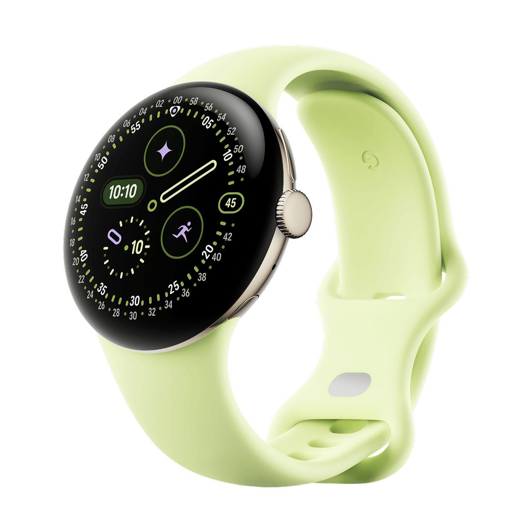 GOOGLE PIXEL WATCH 4 41MM LTE ORO (CHAMPAGNE GOLD) Y CORREA VERDE LIMA (LEMONGRASS) GA10834-EU | Wearables