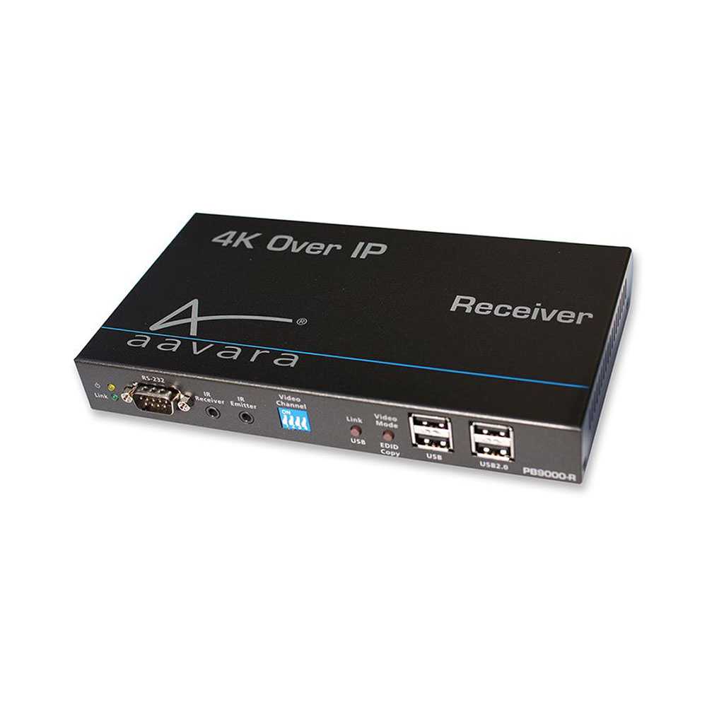 Aavara PB9000-RE. Receptor 4K sobre IP con escalador de vdeo y KVM USB