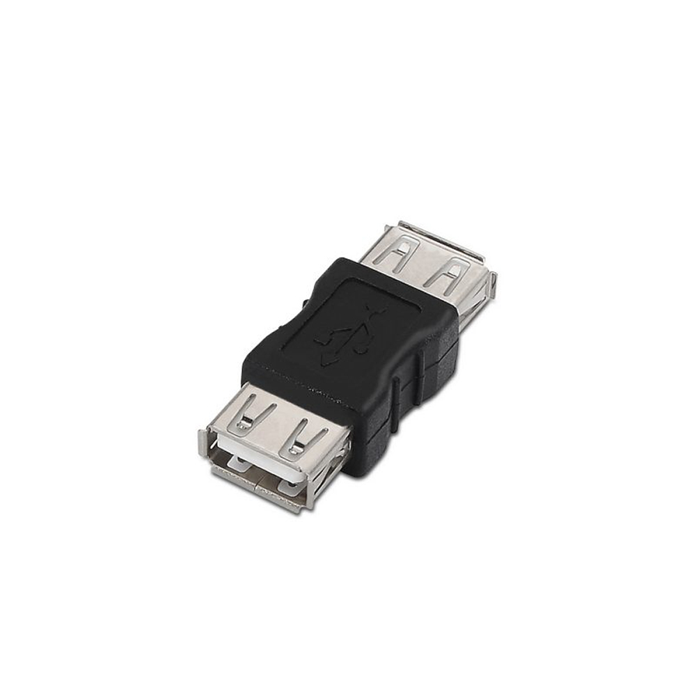 Adaptador USB 2.0. Tipo A/H-A/H. Negro.