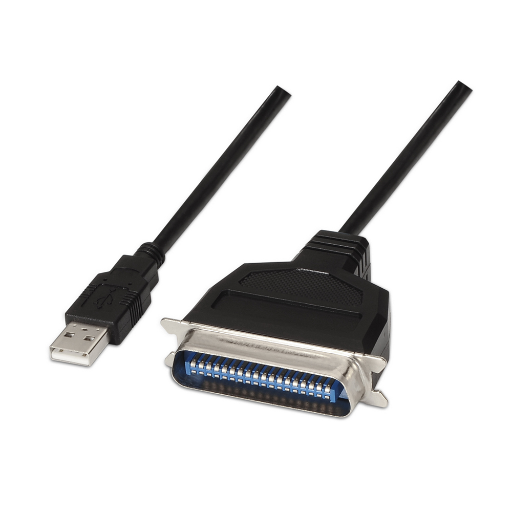 Conversor USB a Impresora. Tipo A-Macho / CN36(IEEE1284)-Maccho. Negro. 1.5m.