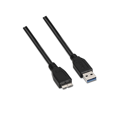 Cable USB 3.0. Tipo A/M-Micro B/M. Negro. 1.0m