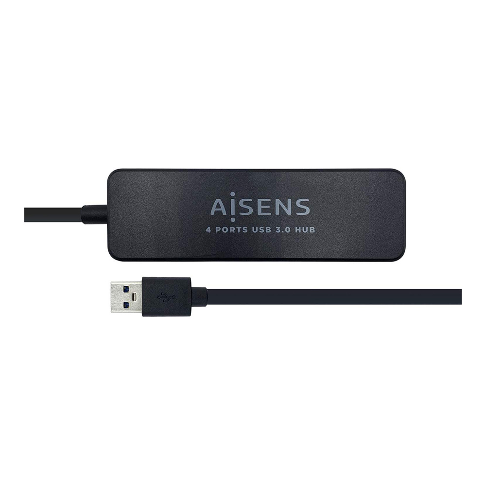 ub USB 3.0 Aisens A106-0399. 1x Tipo A/M - 4x Tipo A/H. Gris. 30cm.