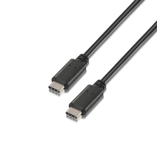 Cable USB 2.0 3A. tipo USB-C/M-USB-C/M. Negro. 0.5m
