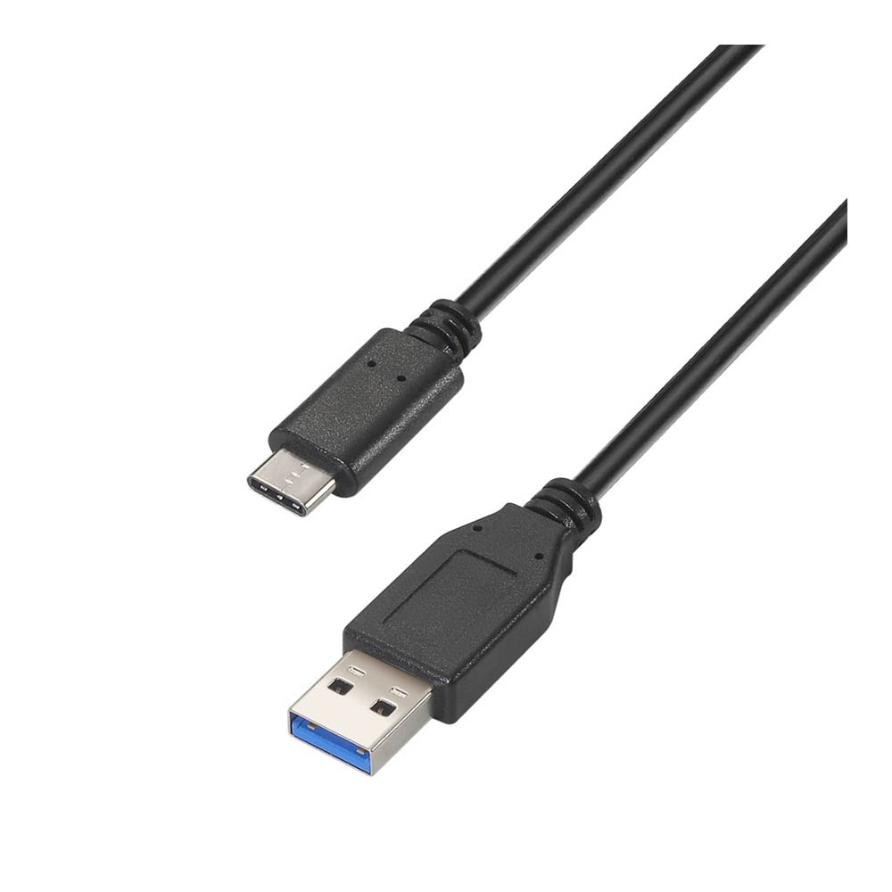 Cable USB 3.1 Gen2 10Gbps 3A. Tipo C/M-A/M. Negro. 0.5m.