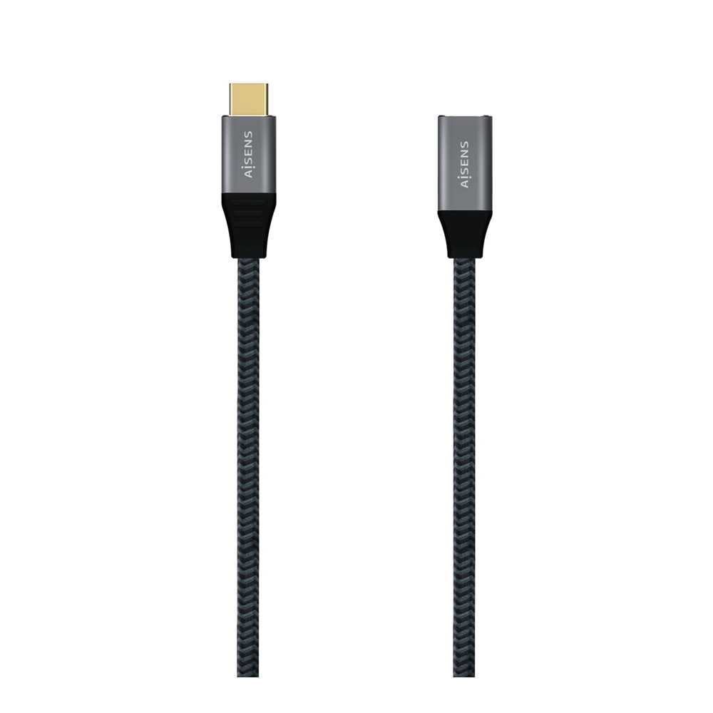 Cable USB 3.2 Gen2x2 Aluminio 20Gbps 5A 100W. Tipo USB-C/M-USB-C/H. Gris. 1m.