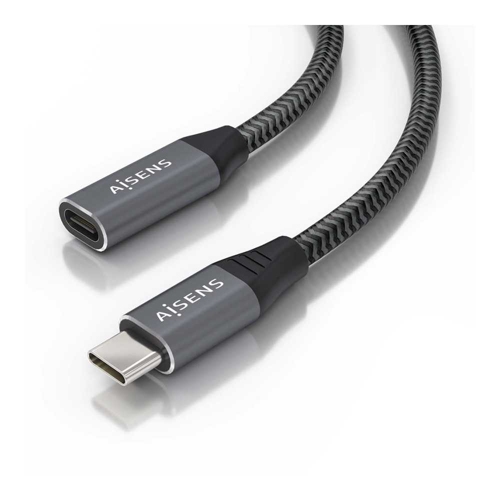 Cable USB 3.2 Gen2x2 Aluminio 20Gbps 5A 100W. Tipo USB-C/M-USB-C/H. Gris. 2m.