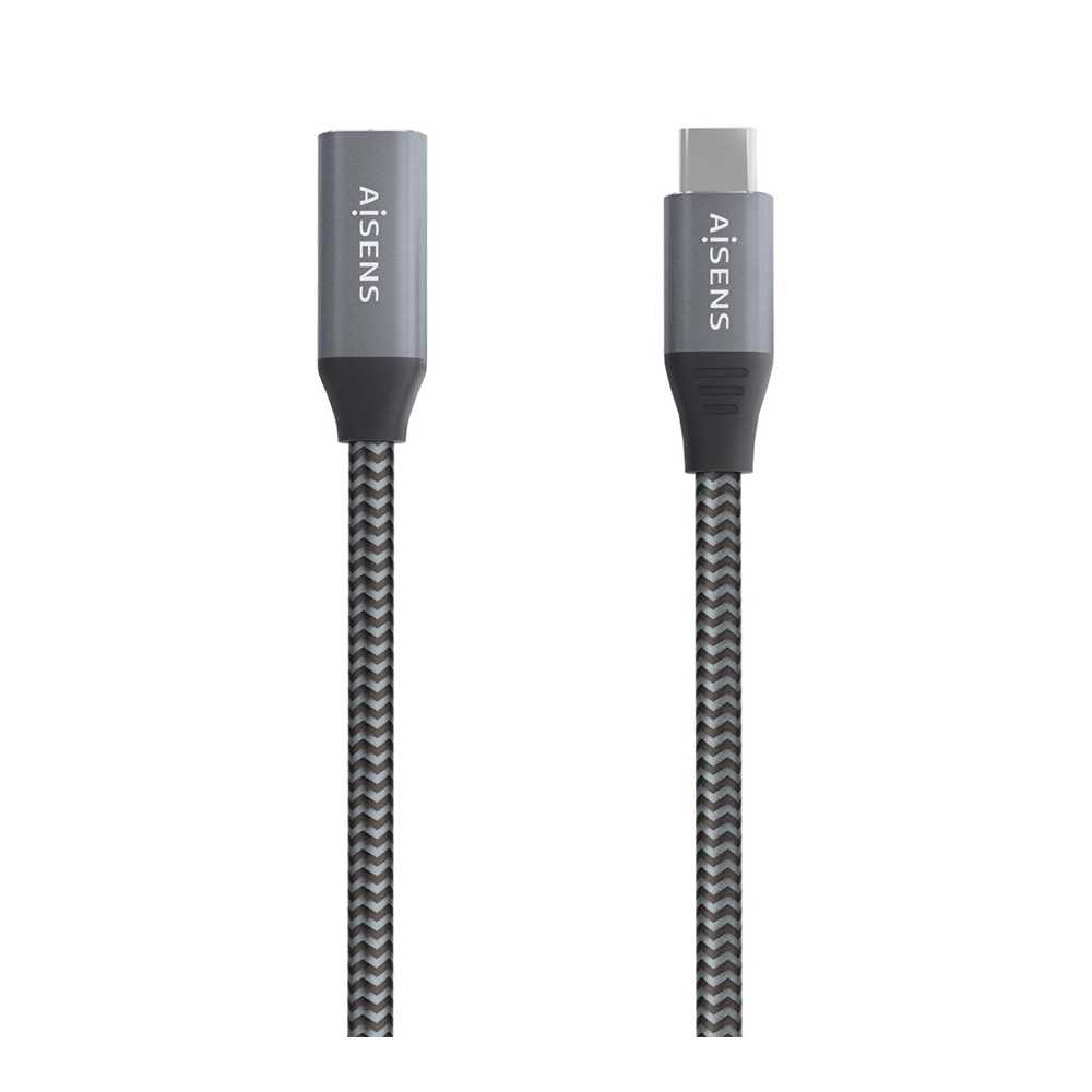 Cable USB 3.2 Gen2x2 Aluminio 20Gbps 5A 100W. Tipo USB-C/M-USB-C/H. Gris. 0.5m.