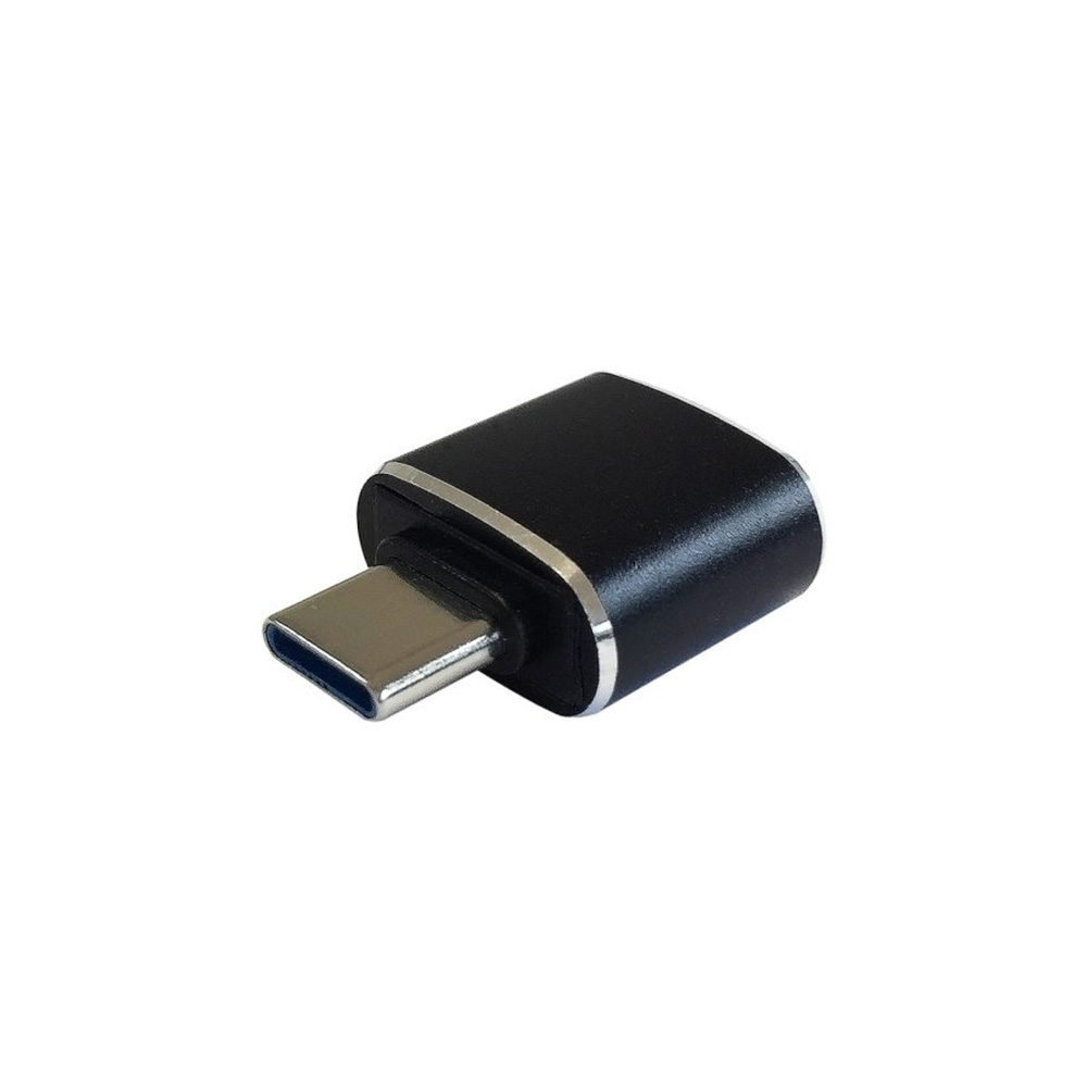 Mini Adaptador USB 3.1 Gen2 3A. TipoC/M-A/H. Negro.