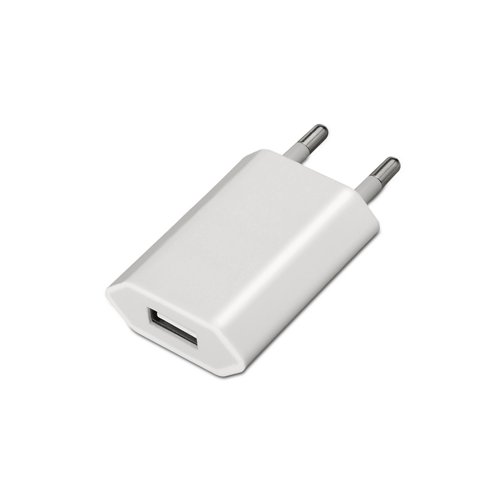 Mini cargador USB. 5V/1A. Blanco.