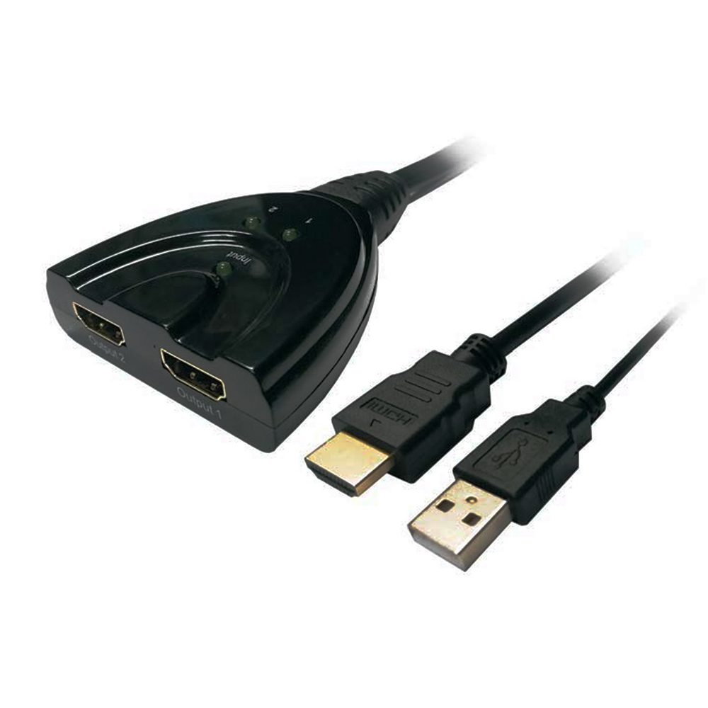 Duplicador HDMI alta velocidad 1x2 con alimentacin USB. 50cm.