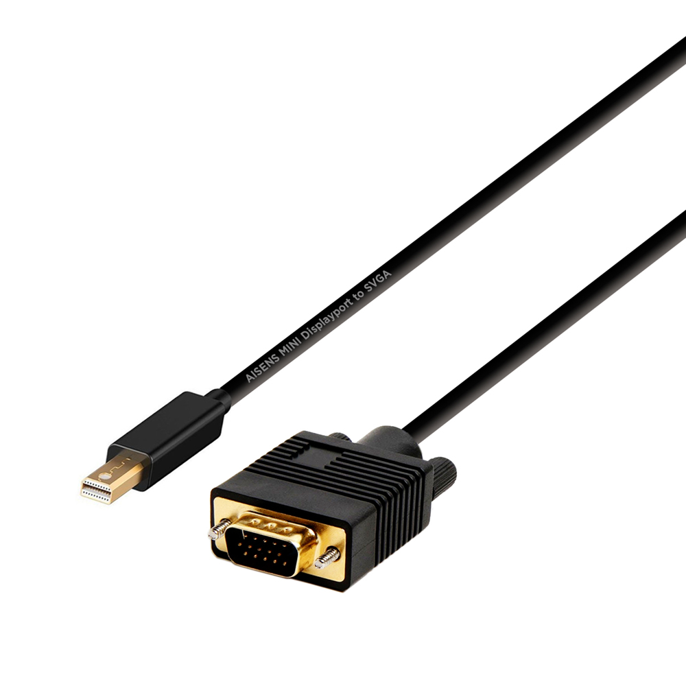 Cable Mini DisplayPort a VGA. Tipo Mini DP-Macho/VGA-Macho. 2m.