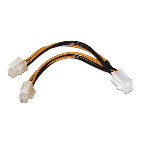 Cable alimentacin. 4pin/H-4+4pin/M. 15cm