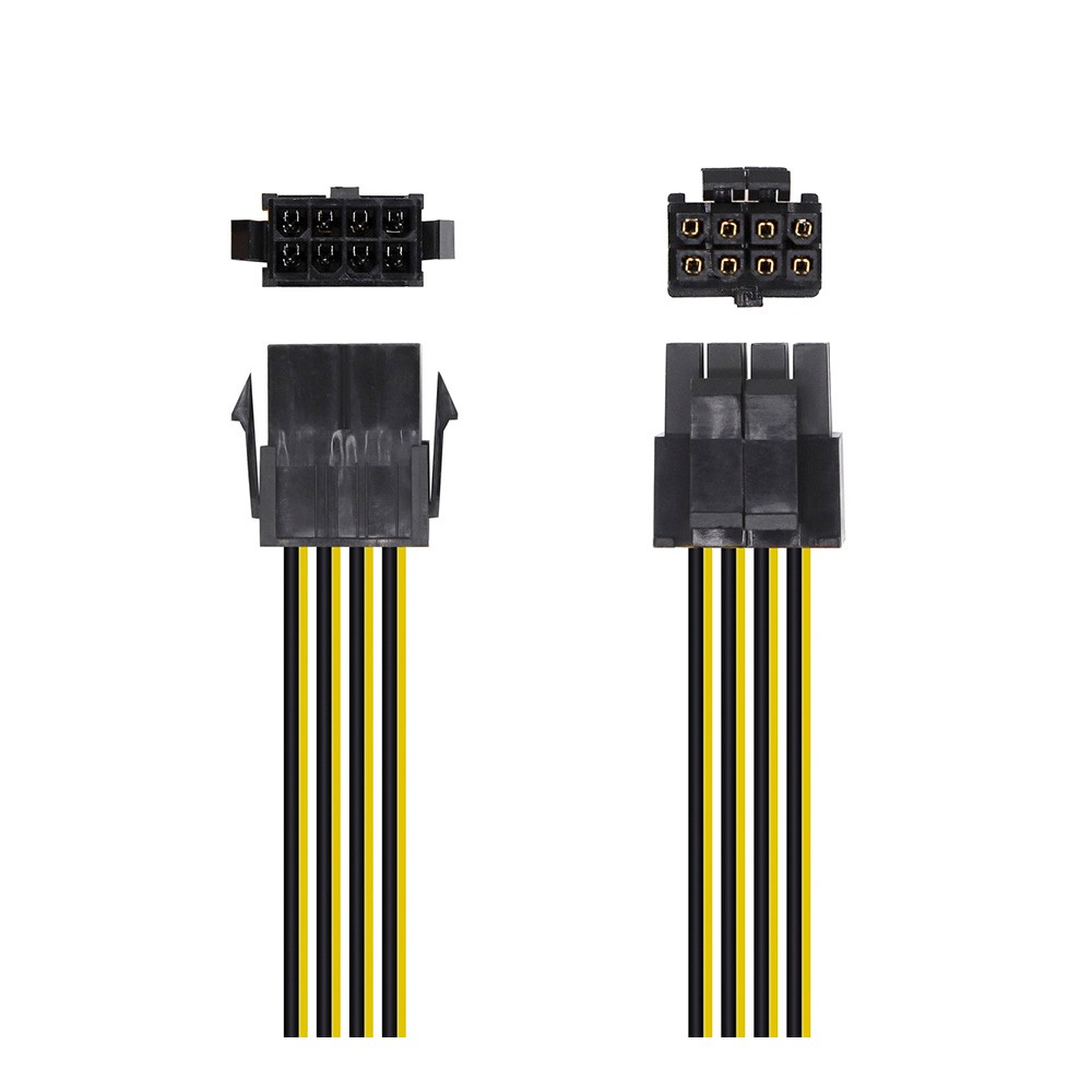 Cable alimentacin. 8 Pin/H-4+4 Pin/M. 30cm