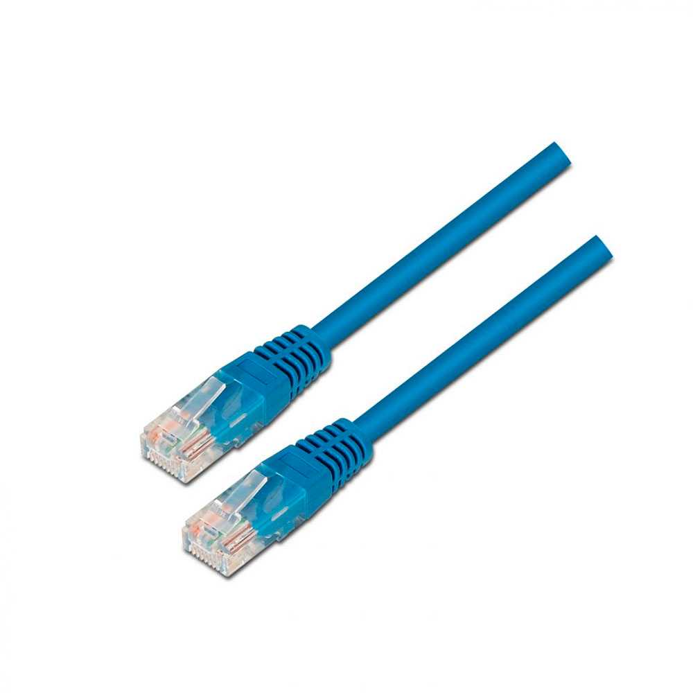 Cable de red RJ45 Cat.5e UTP AWG24. Azul. 2 metros