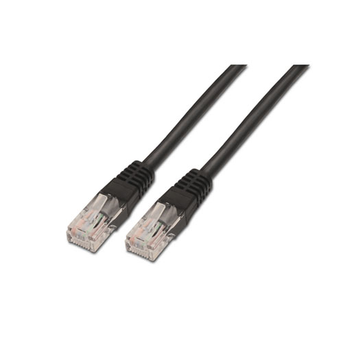 Cable de red RJ45 Cat.5e UTP AWG24. Negro. 50cm. | Accesorios general