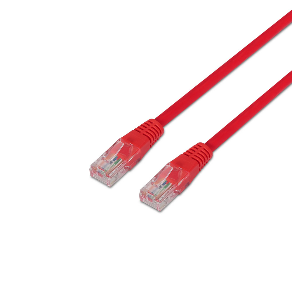 Cable de red RJ45 Cat.6 UTP AWG24. Rojo. 0.5m.