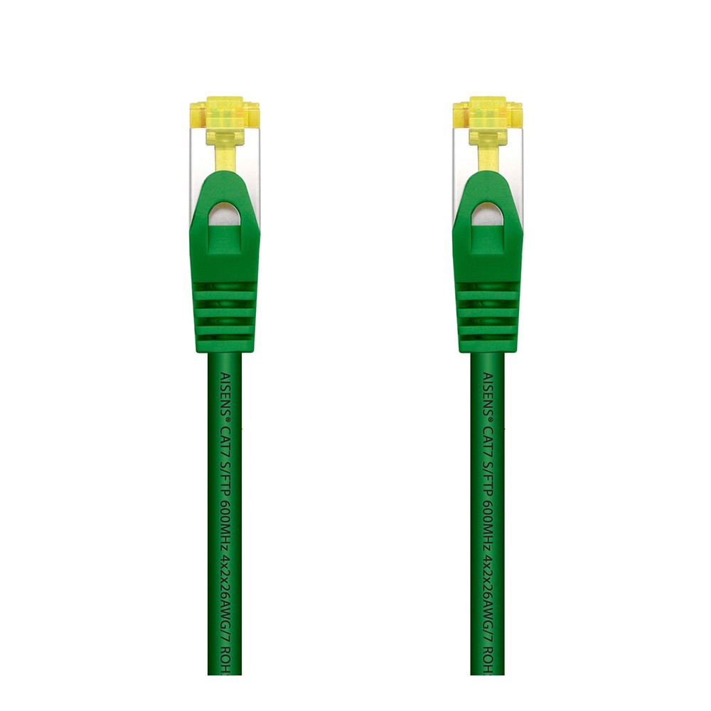 Cable de red RJ45 LSZH Cat.7 S/FTP PIMF AWG26. Verde. 1m.