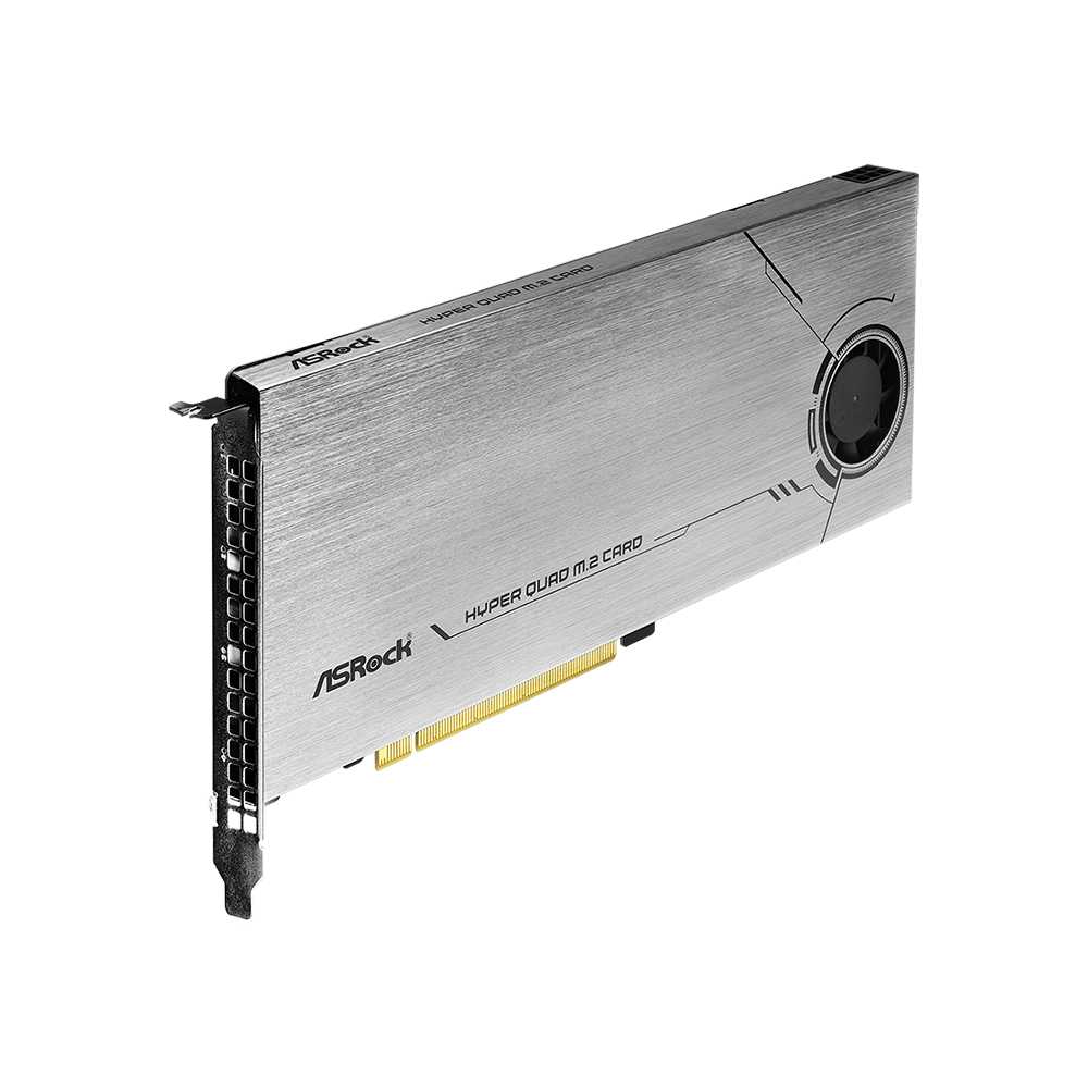 Asrock Hyper Quad M.2. Tarjeta PCIe x16 a 4x NVMe M.2